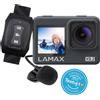 LAMAX Telecamera sportiva LAMAX X9.2: 4K 60 fps, 2 schermi, MAXsmooth, resistenza all'acqua 40 m, microfono esterno, slowmotion, WiFi, timelapse, microSD fino a 128 GB