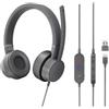 Lenovo Go - Cuffie - on-ear - cablate - cancellazione attiva del rumore - USB-C
