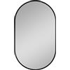 Talos Specchio da parete Talos LED design specchio ovale nero 45 x 75 cm - Specchio da bagno con illuminazione a LED - Specchio illuminato con cornice in alluminio di alta qualità in colore nero opaco - Specchio da bagno