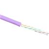 ACT Cavo di installazione solido Cat 6A U/UTP, LSZH, CPR euroclass ECA 23AWG, viola 305 metri C6A U/UTP SOLID LSZH ECA 305