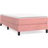 vidaXL Struttura letto rosa 80x200 cm in velluto