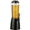 Relaxdays Colonnina per birra con rubinetto, 2,5 l, distributore di bevande con refrigerazione, torre per birra da giardino, colonnina di spillatura, trasparente/nero