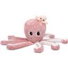 Les Deglingos Polpo di peluche, mamma e bambino, rosa
