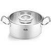 Fissler Original-Profi Collection / pentola per arrostire (Ø 24 cm, 4,6 litri) pentola in acciaio inox, pentola per arrostire con coperchio in vetro - induzione