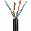 Q-LANTEC Cavo utp a-lan drut, zewnętrzny suchy, 100% miedź kiu5outs305q (u/utp; 305m; 5e; colore nero)