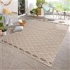 Carpetsale24 Tappeto Interno Esterno Stile Boho Scandinavo Monocolore Effetto Alto Basso Impermeabile Soggiorno Terrazza, Dimensioni: 140x200 cm