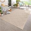 Carpetsale24 Tappeto Interno Esterno Stile Boho Scandinavo Monocolore Effetto Alto Basso Impermeabile Soggiorno Terrazza, Dimensioni: 80x150 cm