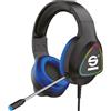 Sparco SPHEADPHONEPRO Cuffie Cablato a Padiglione da Gaming USB tipo A Nero Blu
