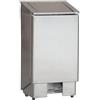Combisteel Cestino per rifiuti Combisteel in acciaio inox con pedale, 90 litri