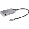 StarTech.com Hub USB-C con Etherenet a 3 porte - 3x porte USB-A, Gigabit Ethernet RJ45, USB 3.0 5Gbps, alimentazione tramite bus, cavo lungo 30 cm - Adattatore hub USB Type-C portatile con GbE