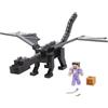 Minecraft Ultimate Ender Dragon (50 cm) con figura di Steve (SIOC)