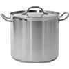 TRIZERATOP Pentola alta con coperchio in acciaio inox 21/0, 28 cm, 15,4 l