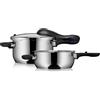 WMF Perfect Plus One Pot Schnellkochtopf-Set, 22 cm, 4,5 und 3,0 Liter 1512001181 4000530725172