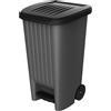 EDA Plastiques EDA 010644 G.ANT/NO Cestino per rifiuti EDA, 100 litri, plastica, antracite