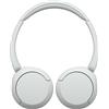 Sony Cuffie Bluetooth Wireless WH-CH520 Durata della Batteria fino a 50 Ore Bianco