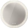 Duravit Happy D.2 Plus Miroirs ronds avec éclairage, version Icon, avec miroir chauffant, 900x900x55mm, blanc mat, HP7486G00000000, HP7486G00000000