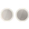 Duravit Happy D.2 Plus jeu de miroirs (2 pièces) rond avec éclairage, version Icon, avec miroir chauffant, 700x700x55mm, blanc mat, HP7487S00000000, HP7487S00000000
