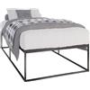 CLP Letto in metallo modello Scala - 200x100, altezza 46 cm - Colore: nero