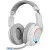 Mars Gaming MARSGAMING MHW-100 ARGB Flow Cuffia wireless bianca staccabile