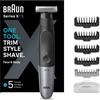 Braun Series X XT5100 Regolabarba Face Body Series Senza Cavo Waterproof Nero Grigio