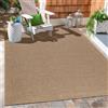 Carpetsale24 Tappeto Interno Esterno Tessitura Piatta Look Naturale Sisal Impermeabile Stile Boho Scandinavo, Dimensioni: 120x170 cm
