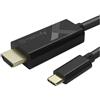 Techly Adapter Kabel USB-C M auf HDMI M 2.0 4K, schwarz 5m