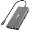 Unitek UNITEK uHUB O8+ Wired USB 3.2 Gen 1 (3.1 Gen 1) Type-C Grey