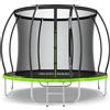 ZIPRO Trampolino Jump Pro Premium | 8FT Ø 252 cm | Trampolino da giardino Trampolino per bambini Set completo incl. rete, scaletta e copertura perimetrale, da esterno, verde
