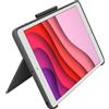 Logitech Combo Touch - Tastiera e custodia folio - con trackpad - retroilluminata - connettore Apple Smart - QWERTY - GB - Grigio Oxford (920-011441)