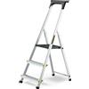 Drabest | Scala pieghevole - 3 gradini, portata 150kg - Scala in alluminio, scala a gradini, piedini antiscivolo, scaletta