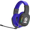 Sparco SPWHEADPHONEPRO Cuffie Wireless a Padiglione da Gaming USB tipo-C Nero Blu