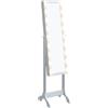 vidaXL Specchio a stelo con LED bianco 34x37x146 cm