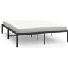 vidaXL Struttura letto in metallo nero 150x200 cm