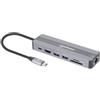 Manhattan 153928 MANHATTAN 7-in-1 Dockingstation HDMI RJ45 2xUSB-A SD/MicroSD
