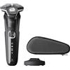 Philips SHAVER Series 5000 S5898/35 Rasoio elettrico a umido e a secco, rasoio rotante, nero, acciaioLame di precisione, acciaio inossidabile, pulsanti, LED