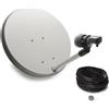 Metronic 528100 antenna per satellite 10,7 - 12,75 GHz Nero, Bianco