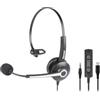 Hamlet HHEADM-CJM Cuffie Cablato a Padiglione Ufficio USB tipo-C Nero