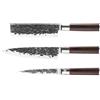 Forged Knife set - FORGED - BRUTE - Japanese 440c steel - Dalbergia wood handle - 3 pieces