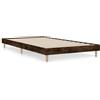 vidaXL Struttura letto senza materasso rovere fumé 90x190 cm materiale a base di legno