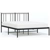 vidaXL Struttura letto con testiera in metallo nero 120x200 cm