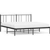 vidaXL Struttura letto con testiera in metallo nero 200x200 cm