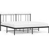 vidaXL Struttura letto con testiera in metallo nero 183x213 cm