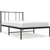vidaXL Struttura letto con testiera in metallo nero 100x200 cm