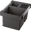 Blanco cestino cucina 3 scomparti 1x30 e 2x 8 litri - base per cestino da incasso KB 600mm, alluminio/plastica antracite