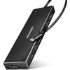 AXAGON Axagon HUE-F7C 7x USB 3.2 Gen 1 ALU FLAT hub micro power IN 30cm USB-C USB 3.2 Gen 1 (3.1 Gen 1) Type-A 5000 Mbit/s Nero