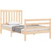 vidaXL Letto in legno massiccio con testiera 100x200 cm