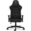 SENSE7 Spellcaster SENSHI Sedia da gaming in ecopelle nera - Sedia da ufficio ergonomica, sedia da scrivania, sedia da gaming, 150 kg, poltrona direzionale, schiuma a freddo