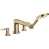 Hansgrohe Talis E - Miscelatore per bordo vasca, installazione a 4 fori, bronzo spazzolato 71748140