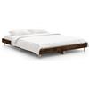 vidaXL Struttura letto in rovere affumicato 135x190 cm materiale a base di legno
