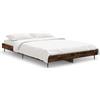 vidaXL Struttura letto senza materasso rovere fumé 120x190 cm materiale a base di legno